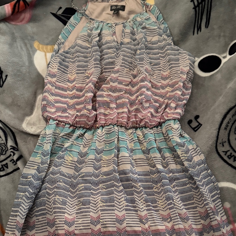 Lily Rose shimmery Multicolor Striped maxi dress